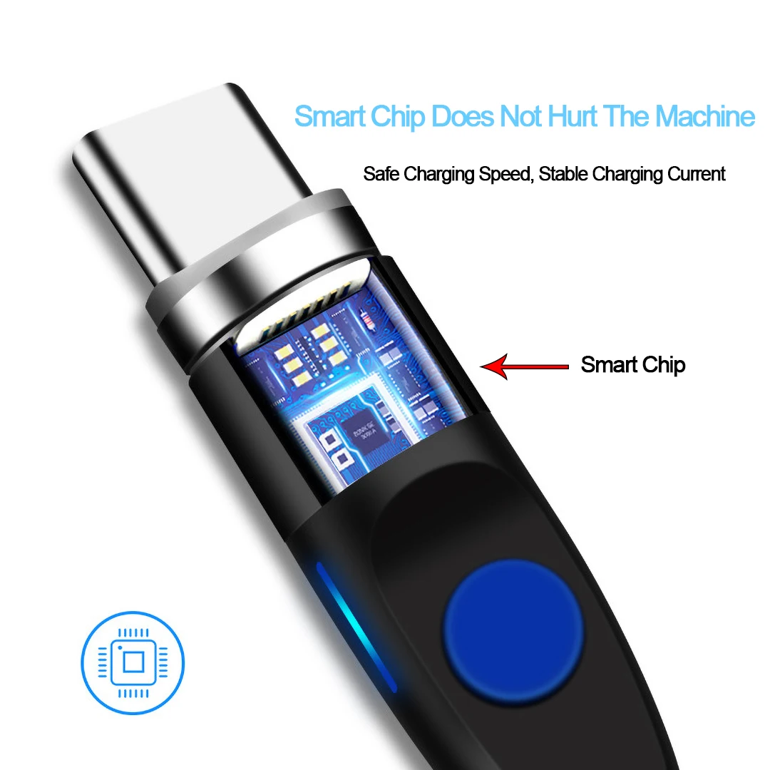 Магнитный usb-кабель 3 А, Micro USB type C, 8-контактный кабель для быстрой зарядки мобильных телефонов для iPhone 8, samsung, huawei, Xiaomi, Магнитный провод для передачи данных