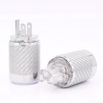 

Carbon Fiber Rhodium Plated US Power Connector US Male Plug IEC Connector