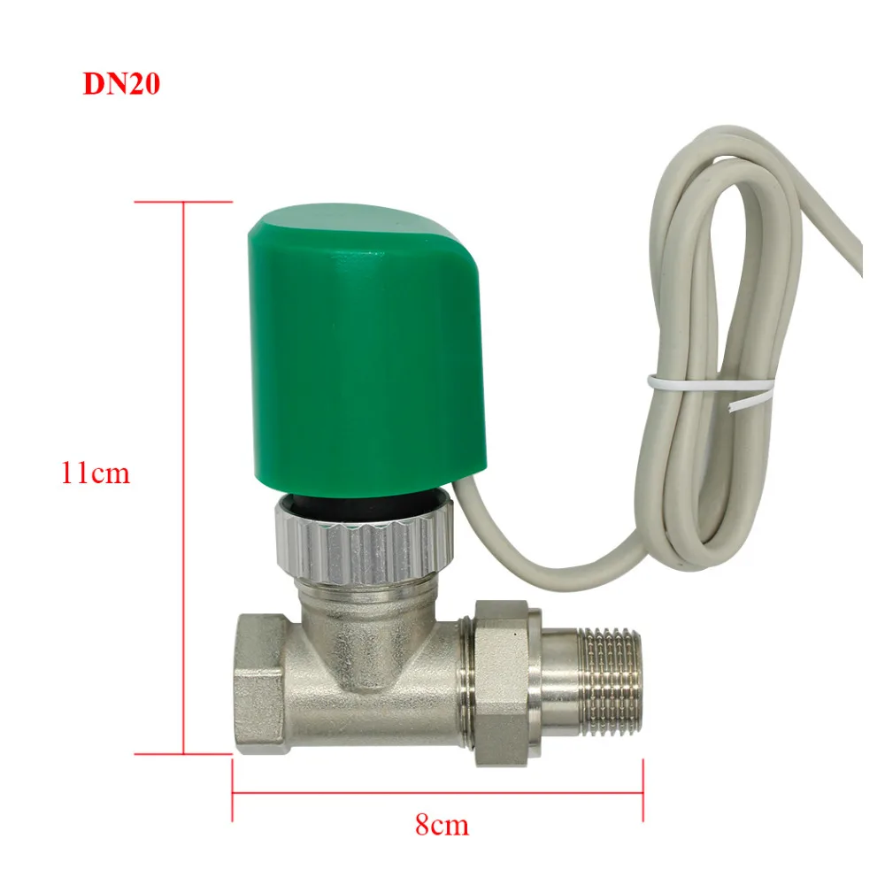 230 В нормально открытый нормально закрытый электрический Термальность привод для отопление пола клапан радиатора термостатический клапан DN15-DN32