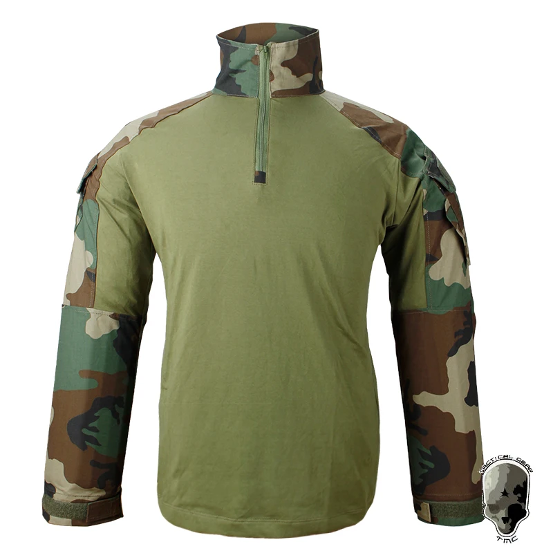 

G3 Combat Shirt Military Army Airsoft Tactical Emerson Military Camouflage T-shirt Woodland Multicam Wolf Gray
