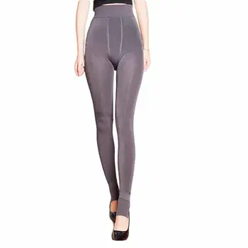 

SANWOOD Winter Warm Velvet Lined High Waist Leggings Women Solid Color Stockings