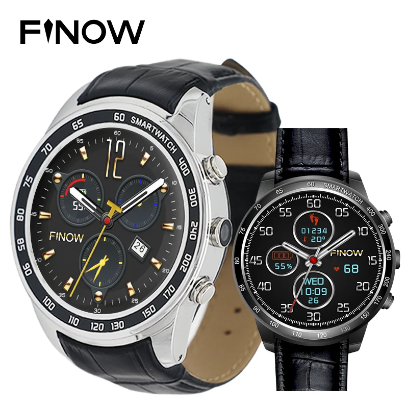 Новинка 2017 года Finow Q7 плюс smart watch Wearable Devices (носимое устройство) с 0.3MP MTK6580 Android 5 1 Rom8GB