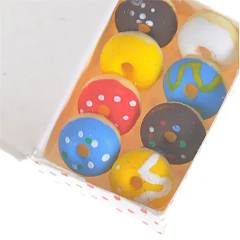 

1 PC Lovely Gift Simulation Doughnut Kitchen Food Fake Cakes Dollhouse Miniature 1/12 1 Box