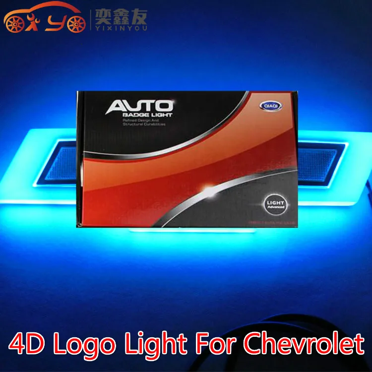 

YIXINYOU Car Styling 4D Cold Light Rear Emblem Logo Light for chevrolet captiva aveo lacetti spark cruze niva Badge Logo Lights