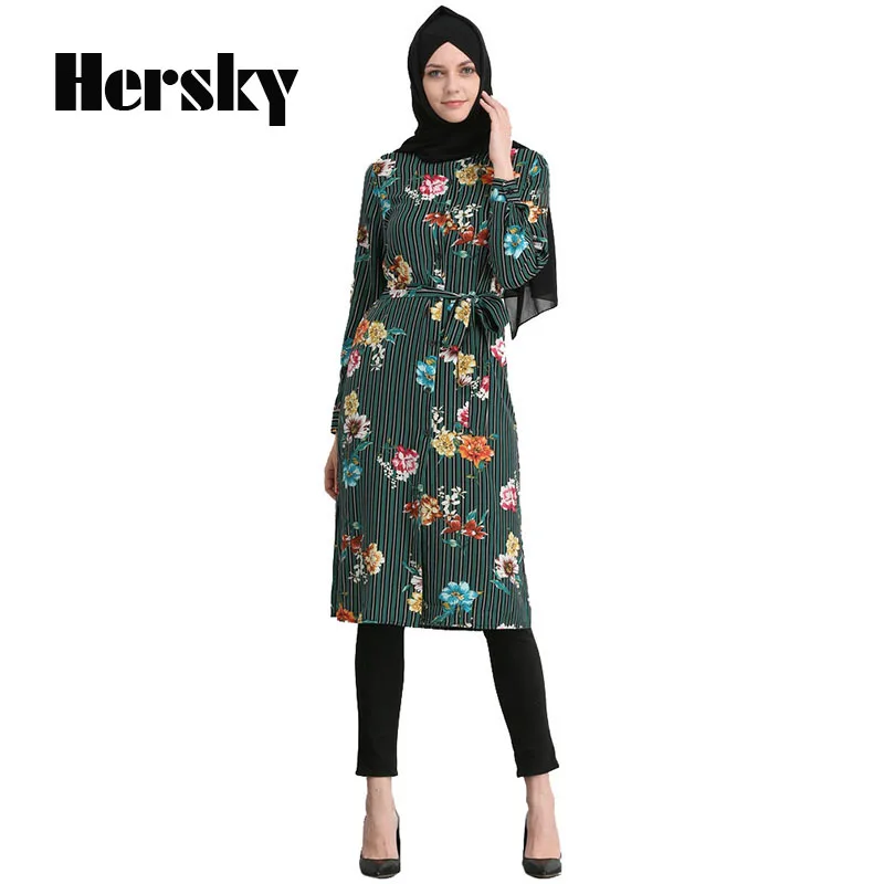 Мода баю мусульманин Для женщин Длинные Топы Абаи Дубай Кафтан араб Musulman рубашка с длинными рукавами турецкая исламская блузки платье