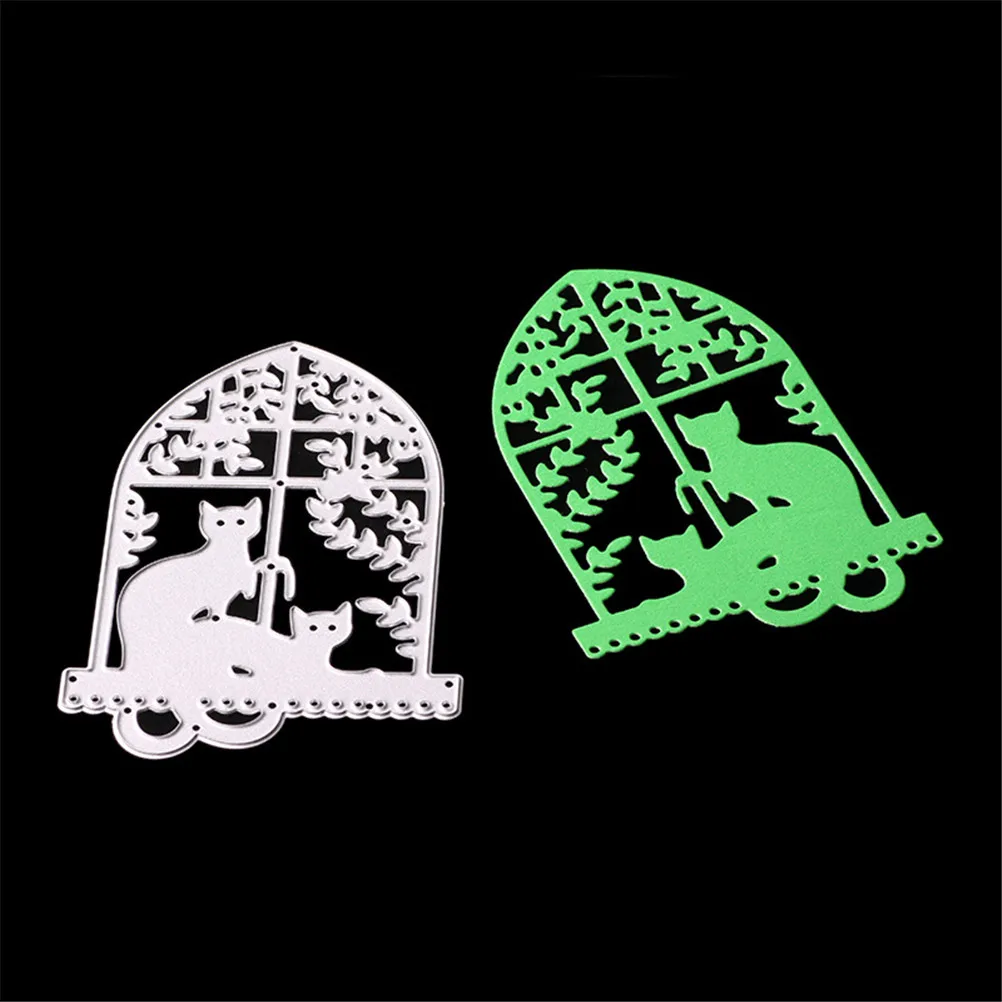 

1PC Cat Bird Out Of The Window Cutting Dies Stencils For DIY Scrapbooking Card Album Paper Craft Decor Stencils Punch Cutting