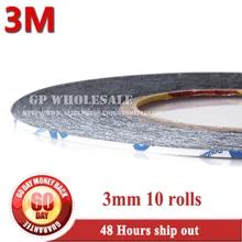 10 рулонов 3 мм ширина* 50 м 3 м черный 9448 9448AB тканевая лента с двойным покрытием для huawei samsung iphone экран планшета