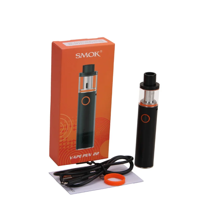 Smok Vape Pen 22 комплект со встроенным аккумулятором 1650 мАч Vape Pen 22 резервуар Ом двухъядерный светодиодный электронная сигарета испаритель