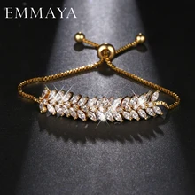 EMMAYA высокое качество Искрящийся фианит огранка маркиз CZ циркониевые Браслеты регулируемые для женщин