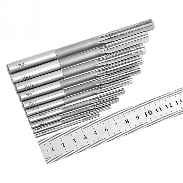 3-12mm HSS M35 C0.5 Silver Straight Shank Chucking Reamer Machine  bore machining Processed surface Reamer Milling Cutter Tools