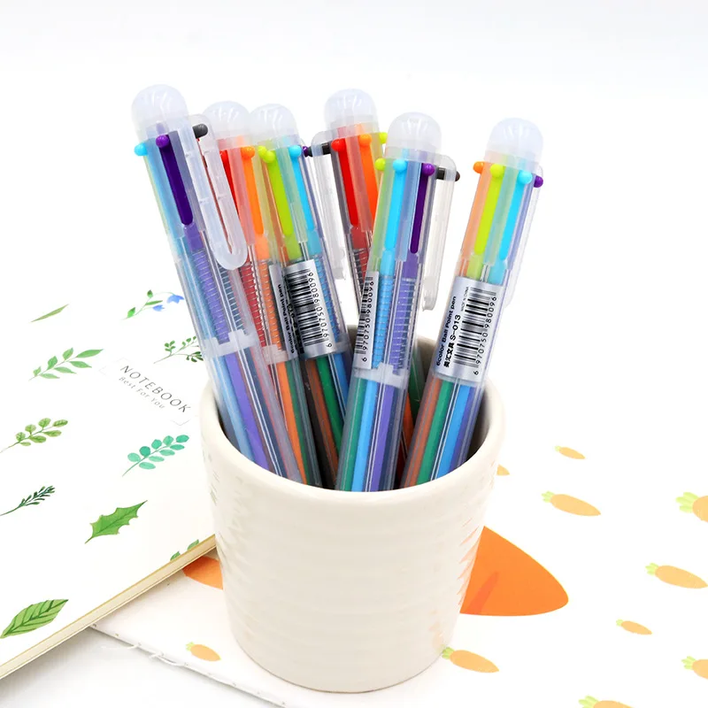 50 Pcs Creative Beauty Transparent 6 Color Ballpoint Pen Graffiti Pen Children Students Ball Point Pen Wholesale Factory original 3d printer pen intelligent graffiti pen three dimensional drawing pen 3d pen creative gift for children s birthday