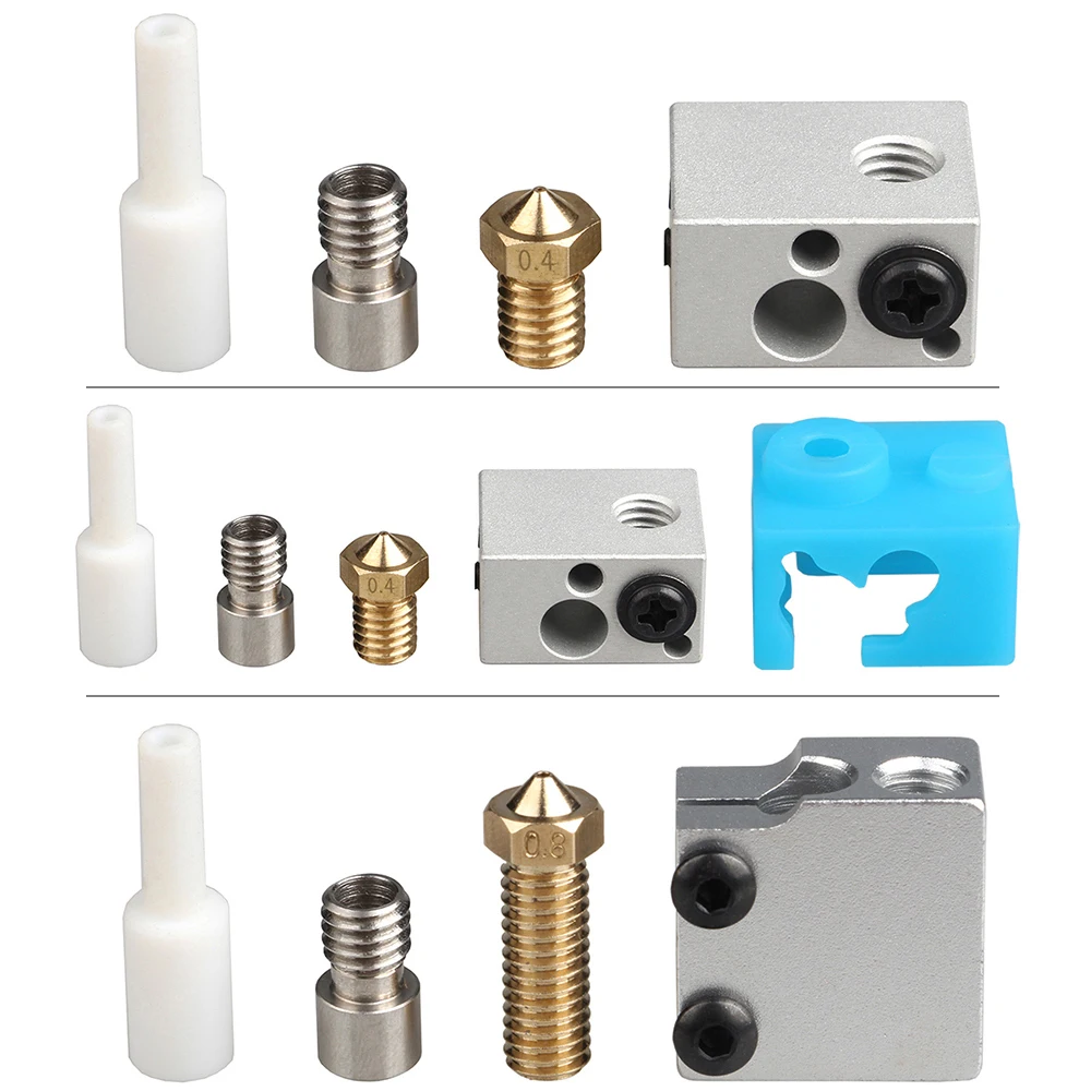 2 в 1 V2 Hotend модуль Volcano нагревательный блок с силиконовым горлом NV6 комплект