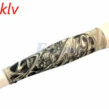 KLV 1 шт унисекс для женщин и мужчин Скелет гнездо шаблон без рукавов временные поддельные без шнуровки татуировки рукава