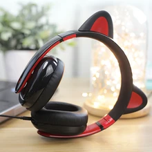 Проводная гарнитура iConstel в Корейском стиле Censi Moecen с кошачьими ушками, белая, для девочек, комикс, hifi, стерео наушники для музыки