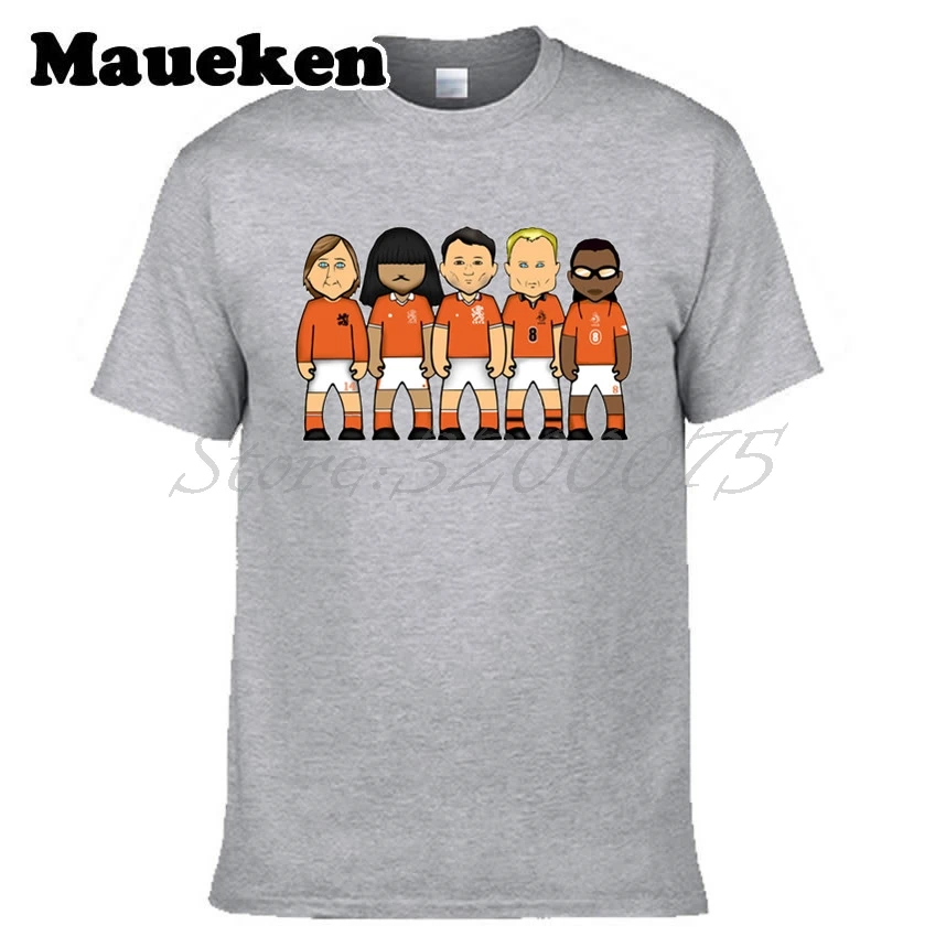 Мужские Нидерландские легенды Johan Cruyff Edgar Davids Ruud Gullit Dennis Bergkamp Marco Van Basten футболка