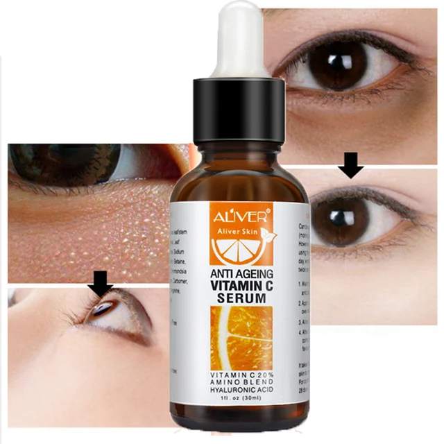 Anti Aging Vitamin C Face Serum Facial Essence Remove Dark Spots Whitening Scar Acne Blemish