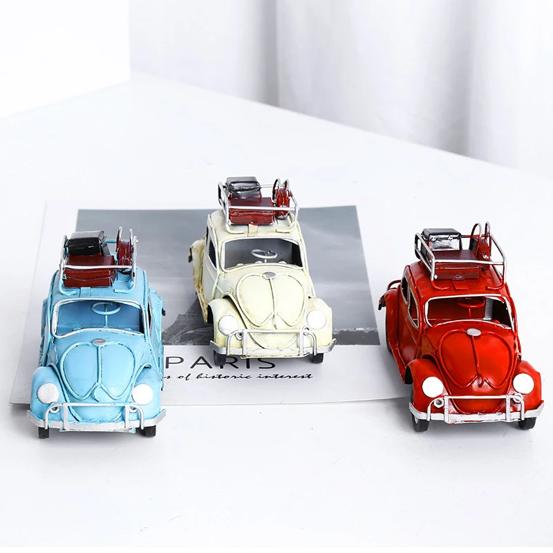 

Vintage Retro Car Model Props Metal Craft Ornaments Bar Coffee Metal Bubble Car Handicraft Furnishing Articles Decor Miniature