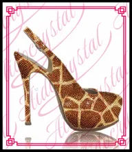 Aidocrystal neue ankunft 14 cm high heel mode kleid schuhe schöne party schuhe mit bling bling kristall größe 5