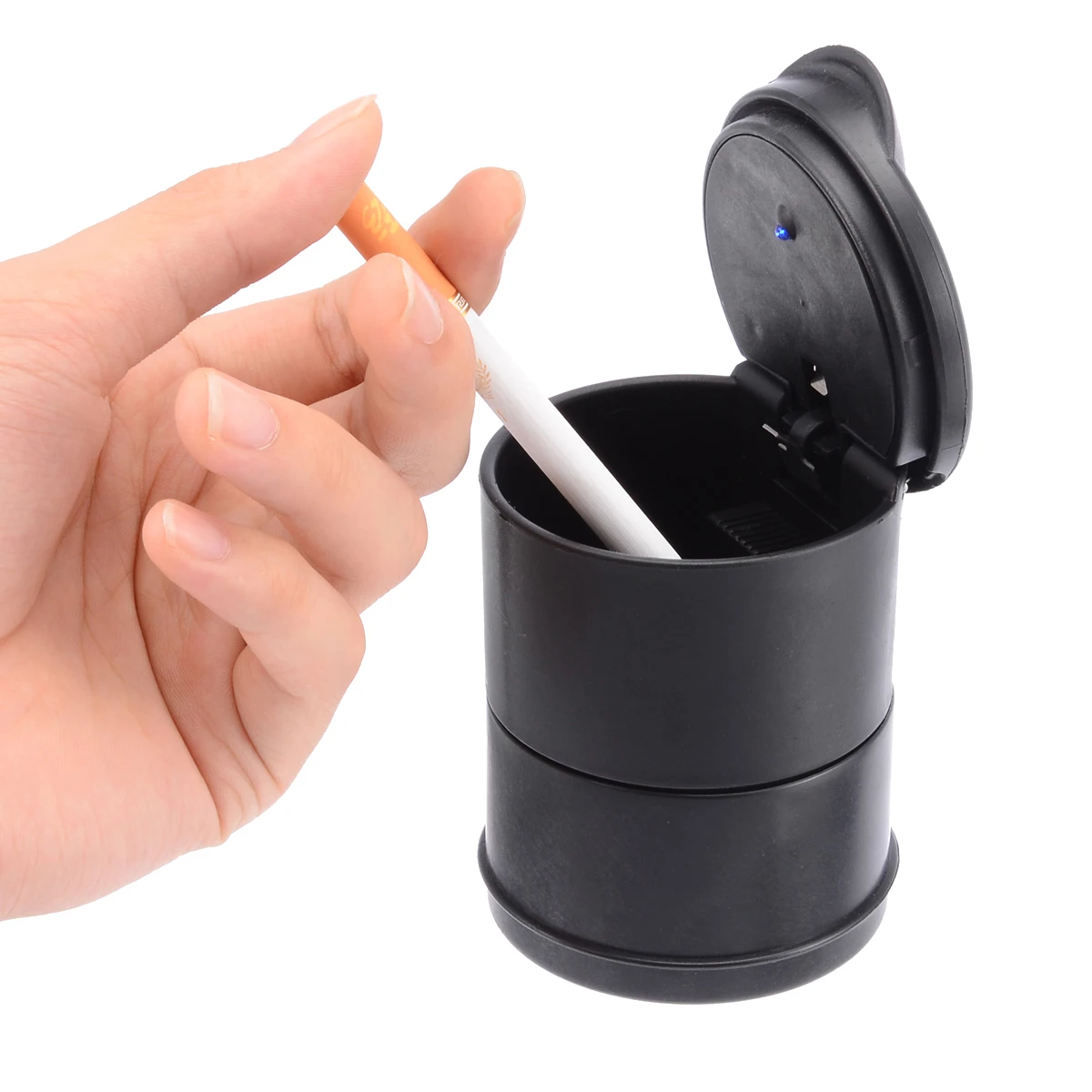 MAYITR Car Auto LED Ashtray Cigarette Smoke Ash Cylinder Bin Holder With Lid for Benz Audi BMW Mazda Honda Suzuki Toyota
