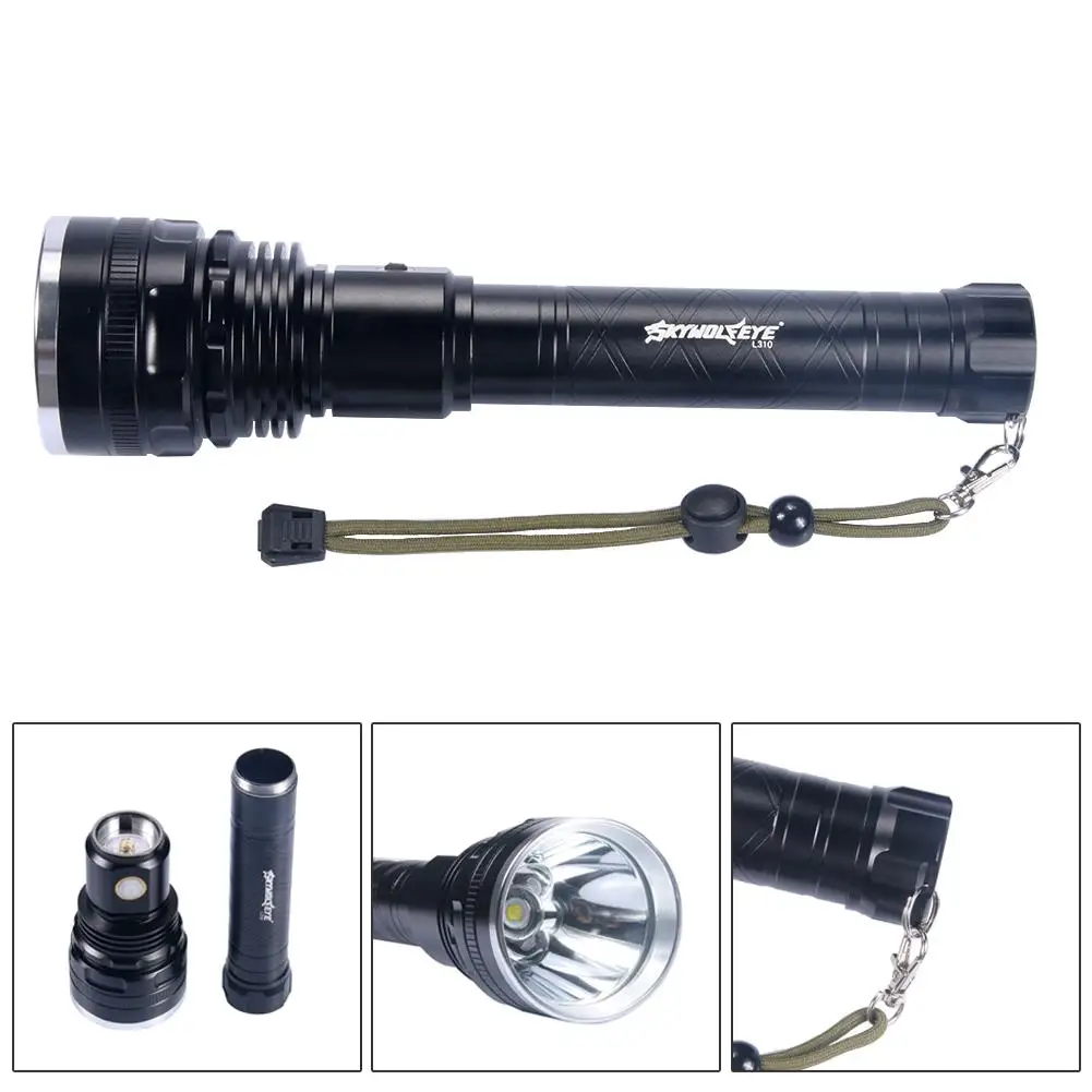 

30W Stepless Dimming XHP50 Tactical Hunting Torch Flashlight Outdoor Camping Hiking Light
