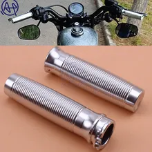 1 пара, мотоциклетные, 1 дюйм, 25 мм, грубые рукоделие, серебристые ручки, подходят для Harley Sportster XL 1200 883, на заказ