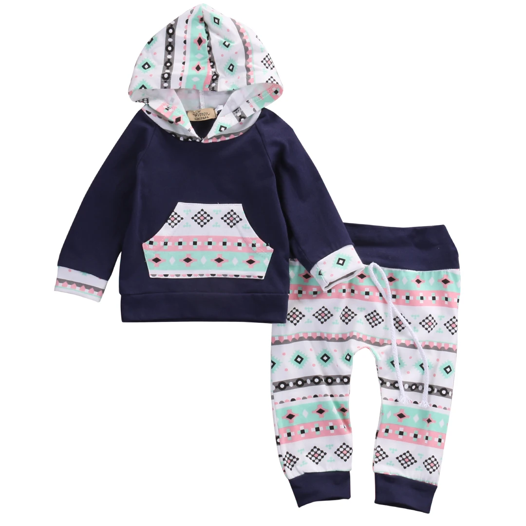 2016 Fashion Baby Clothes Set Newborn Infant Bebes Boy Girl Navy Blue