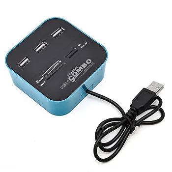 Memery Cards Reading Device USB 2.0 Combo Adapter for Micro SD SDHC TF M2 MMC MS PRO DUO Card Reader USB Splitter HUB for PC usb hub 3 ports usb data transmission hub station ms m2 sd mmc tf card reader