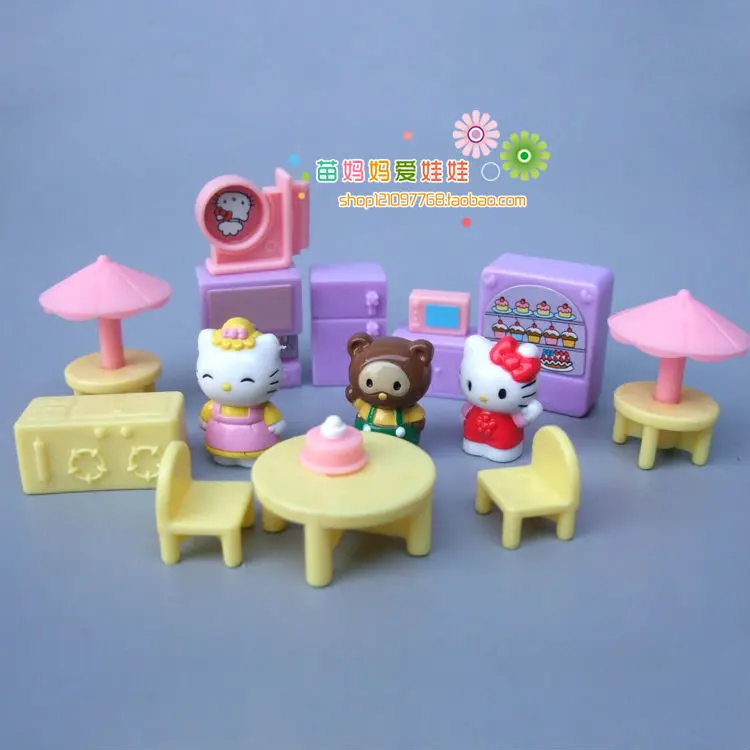 

Fee shipping candy toys funiture toy 16 items mini play doll house accessories for girl's birthday new year present gift