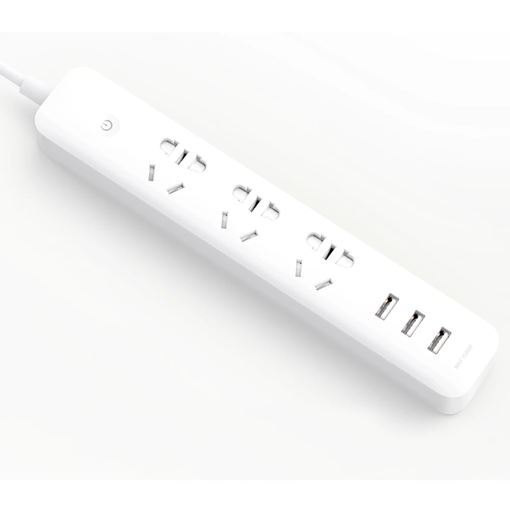 Удлинитель электрический Xiaomi Mi с поддержкой быстрой зарядки 3/5 портов 3 USB