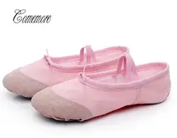 Comemore новый холст мягкий с изображением танца на пуантах обувь Тапочки для йоги для девочек Для женщин тапочки по ноге Длина купить