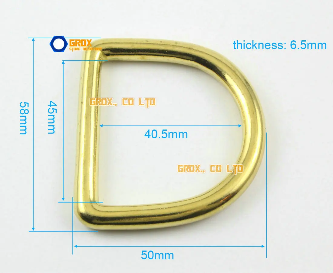 3 штуки 45 мм твердое латунное кольцо D для сумочки сумки ремень ди кольцо