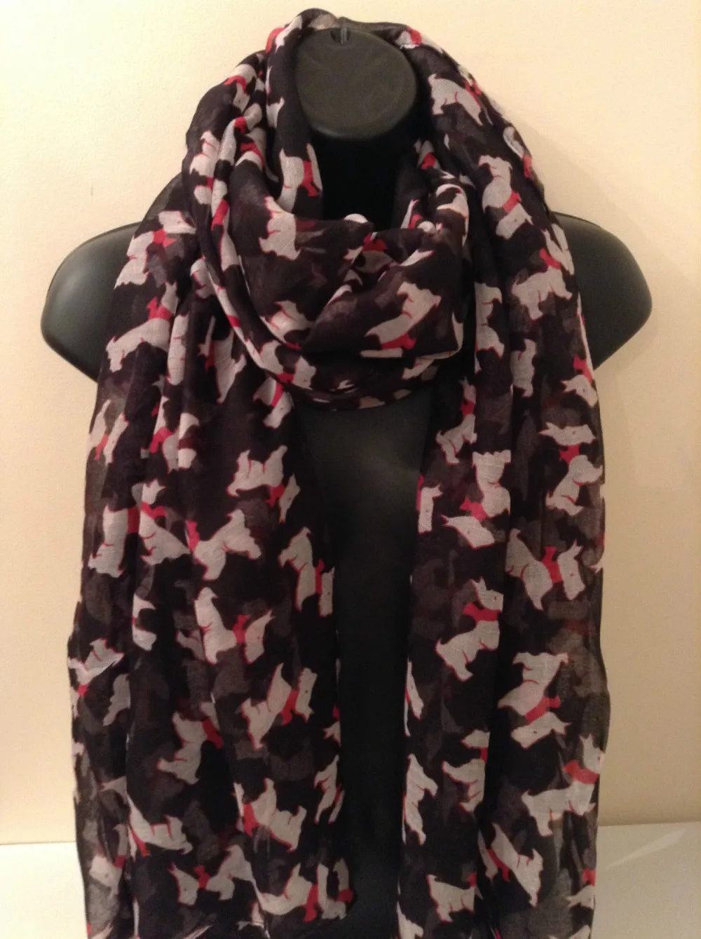 Black Scottie Dog Scarf Black Scottie Dog Scarf