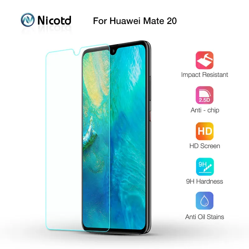 Nicotd 2.5D 9H Premium Tempered Glass For Huawei Mate 20 6.53 inch Screen Protector Toughened protective film For Huawei Mate 20 (3)