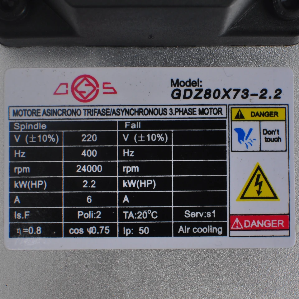 Мотор шпинделя 2.2KW CNC шпиндель ER20 цанговый патрон 2.2KW 220V VFD инвертор конвертер контроллер для бурения фрезерования