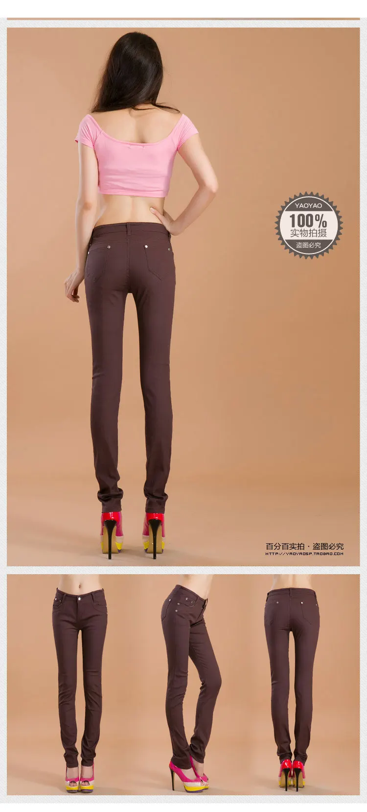 HEE GRAND/Женские джинсы-карандаш размера плюс 32, брюки конфетного цвета, брюки средней длины с молнией, Стрейчевые обтягивающие штаны WKP348