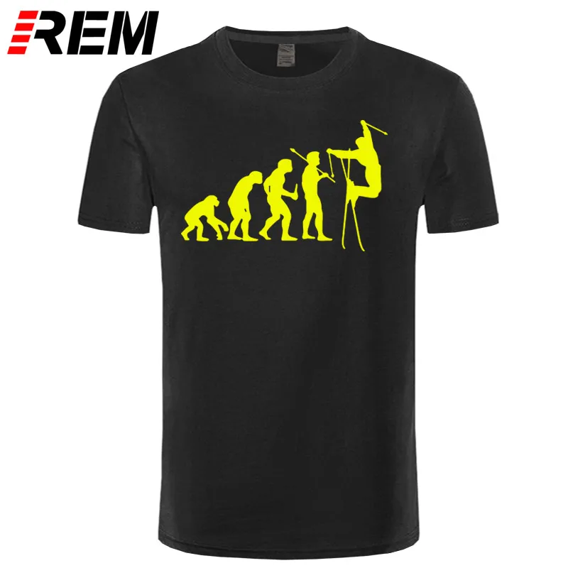 REM, лыжная футболка с рисунком лыжника в скандинавском стиле, футболки наивысшего качества, летняя Мужская модная футболка, Распродажа дешевых футболок