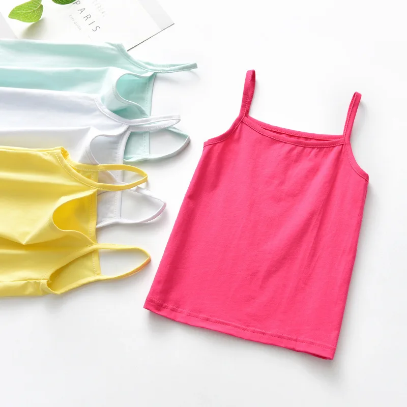Cotton Little Kids Girl T Shirt Big Girls Tops Baby T-shirts Girl Vest Summer White Pink Yellow Blue Red Children Clothing 2019  1 2 3 4 5 6 7 8 9 10 11 12 13 14 15 16 years toddler t shirt kids girls t shirt for kids (2).jpg