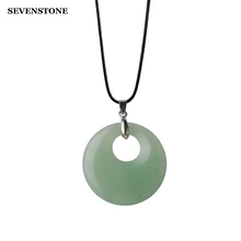 SEVENSTONE Рейки Чакра Ангел ожерелье Подвесной диффузор Кристалл Подвески для женщин натуральный камень нержавеющая сталь Шарм ювелирные изделия