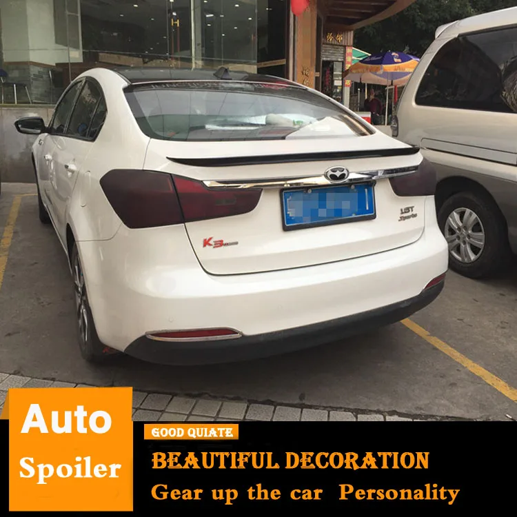 

For Kia K3 Spoiler 2011-2015 Sport ABS Material Car Rear Wing Primer Color For Kia Cerato Forte Trunk Rear Spoiler decoration