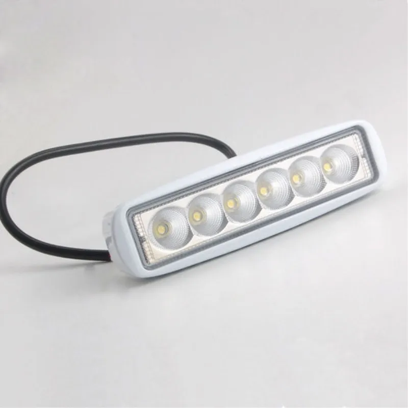Set of 2 White Spreader LED Deck//Marine Lights for Boat Spot Light 12-30V 18W