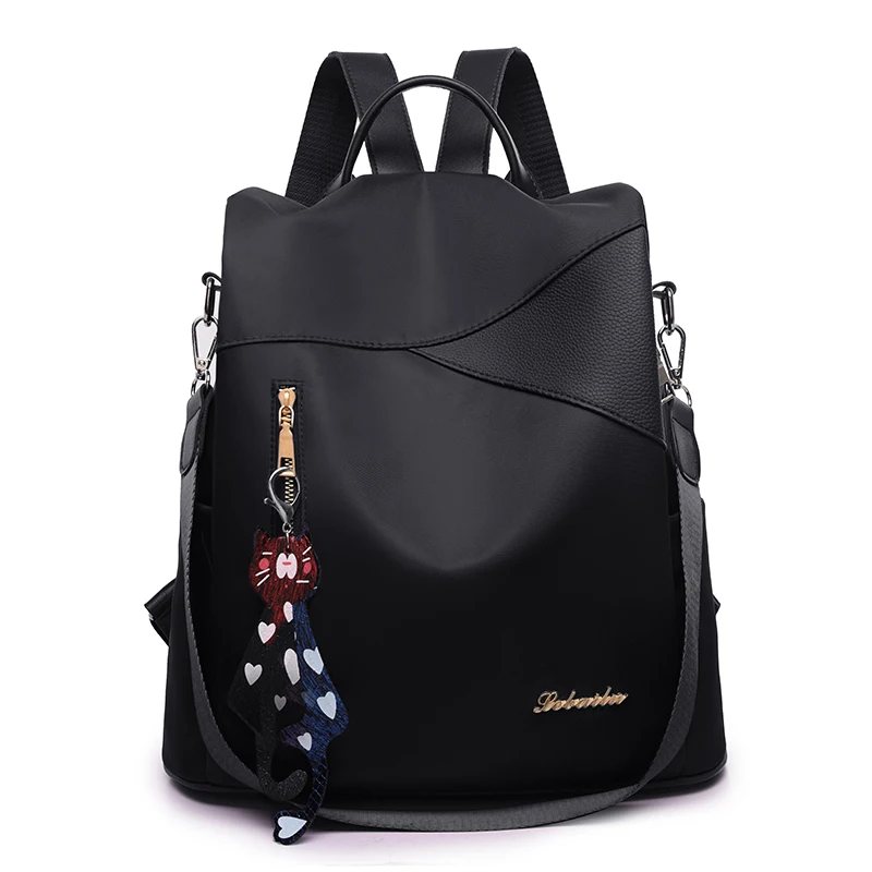 TETHYS, дизайнерские рюкзаки для женщин, высокое качество, водонепроницаемый рюкзак, большая вместительность, дорожная сумка, рюкзаки для школы, подростков, девочек - Цвет: Black