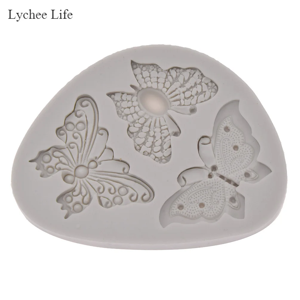 Lychee Life 3D Butterfly Polymer Clay Silicone Molds Diy Wall Crafts