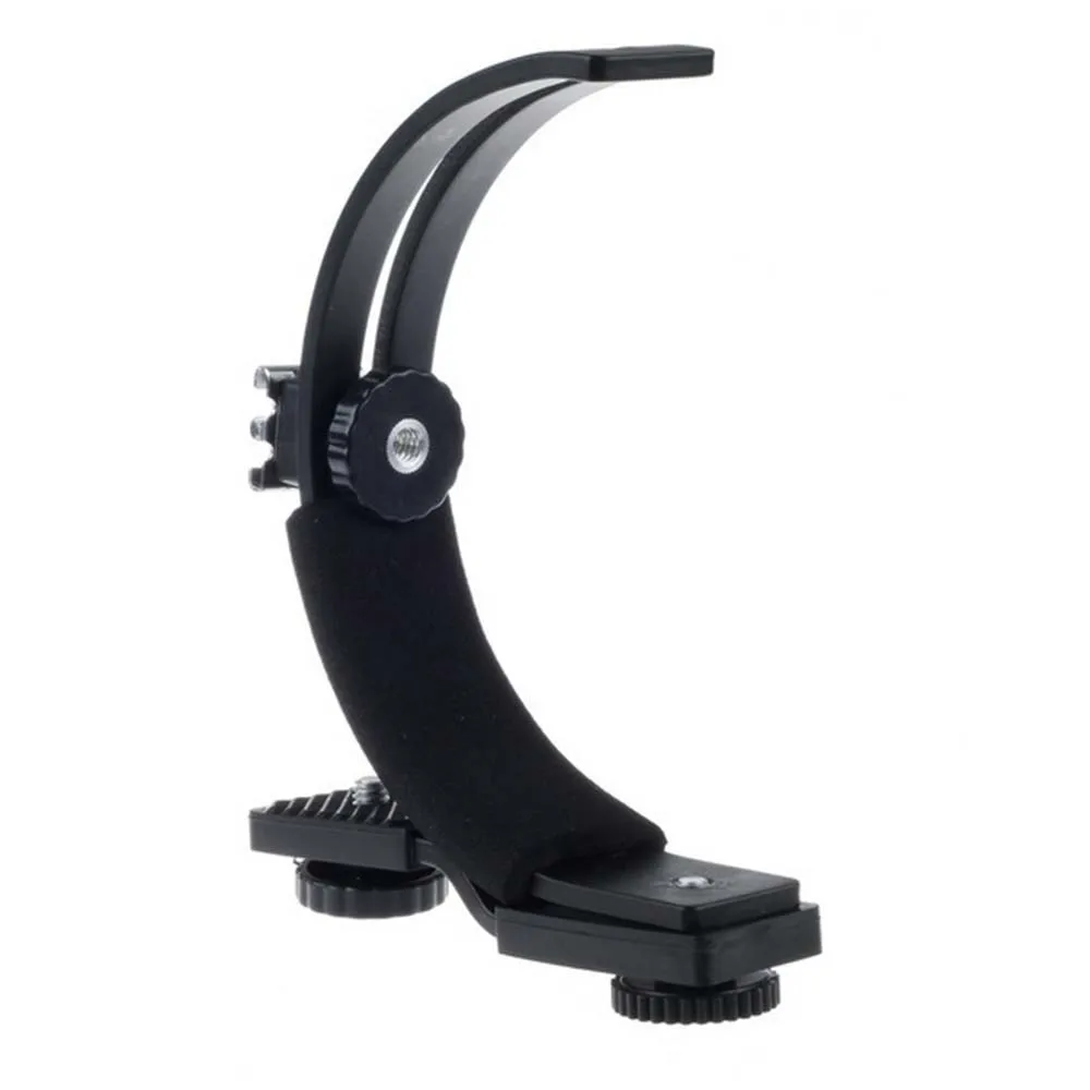 C образный кронштейн для вспышки Canon Nikon Pentax DSLR Camera DV Video Light|c-shape flash bracket|flash bracketfor