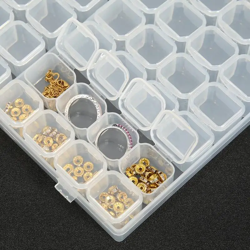 56 Grids Home Storage Box For Earring Diamond Embroidery Bead Holder Case Jewelry Display Organizer Container