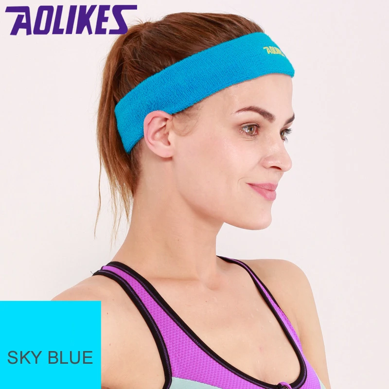 

Women Men Outdoor Sports Running Sweat Headband Yoga Fitness Absorb Sweat Elastic Hairband Cycling Training Exercise Headwear