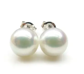 

Classic AAA 7-8.5mm Genuine Akoya White Pearl Stud Earrings 925 Sterling Silver