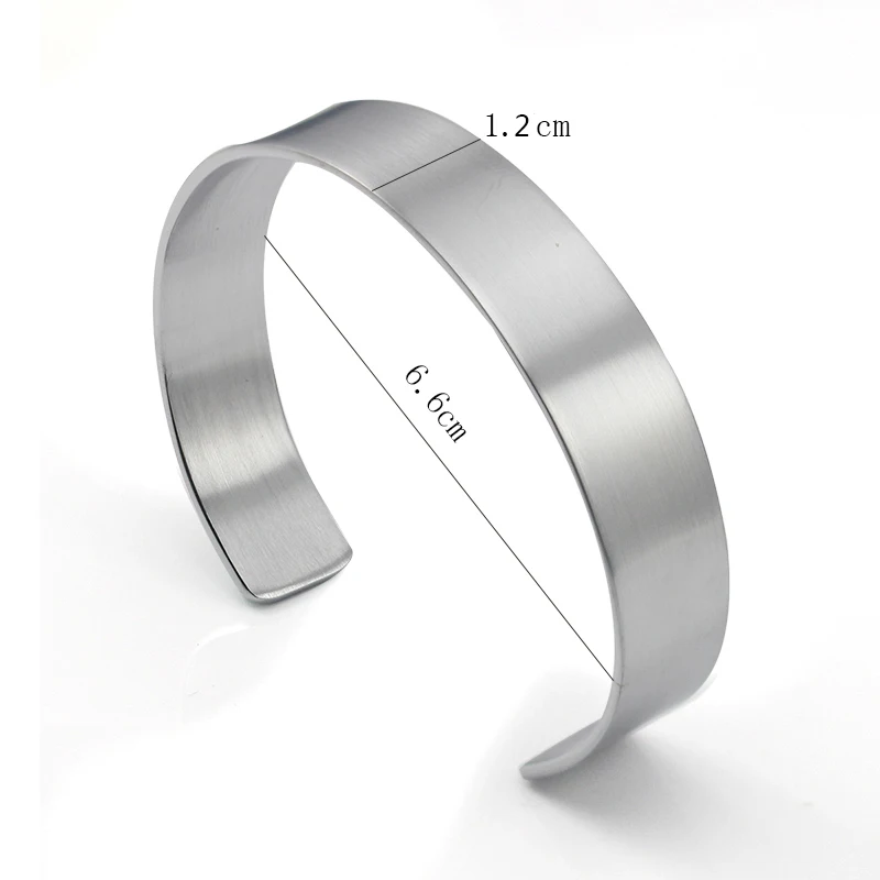 Laser Stainless Steel Bracelet For Women/Men Black/Gold/Silver Color Cuff Bangles Open Bracelet Femme Fashion Accessories 3
