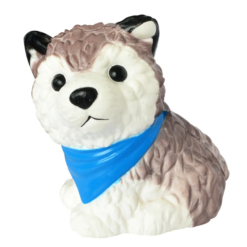 Best  New Kawaii Husky Dog Clever Simulated Animal Slow Rising Soft Squeeze Toy Stress Relief Scented Fun