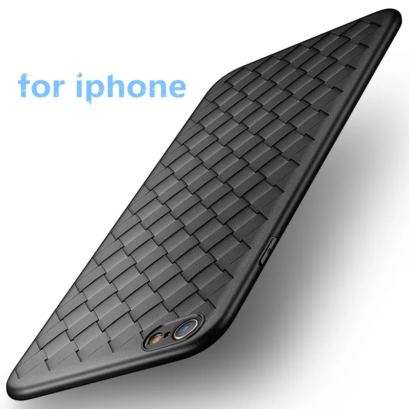 

Luxury Weave breathable Soft Silicon case For iphone 6 case iphone 7 case Full cover For iphone 6s 8 plus X Phone Case