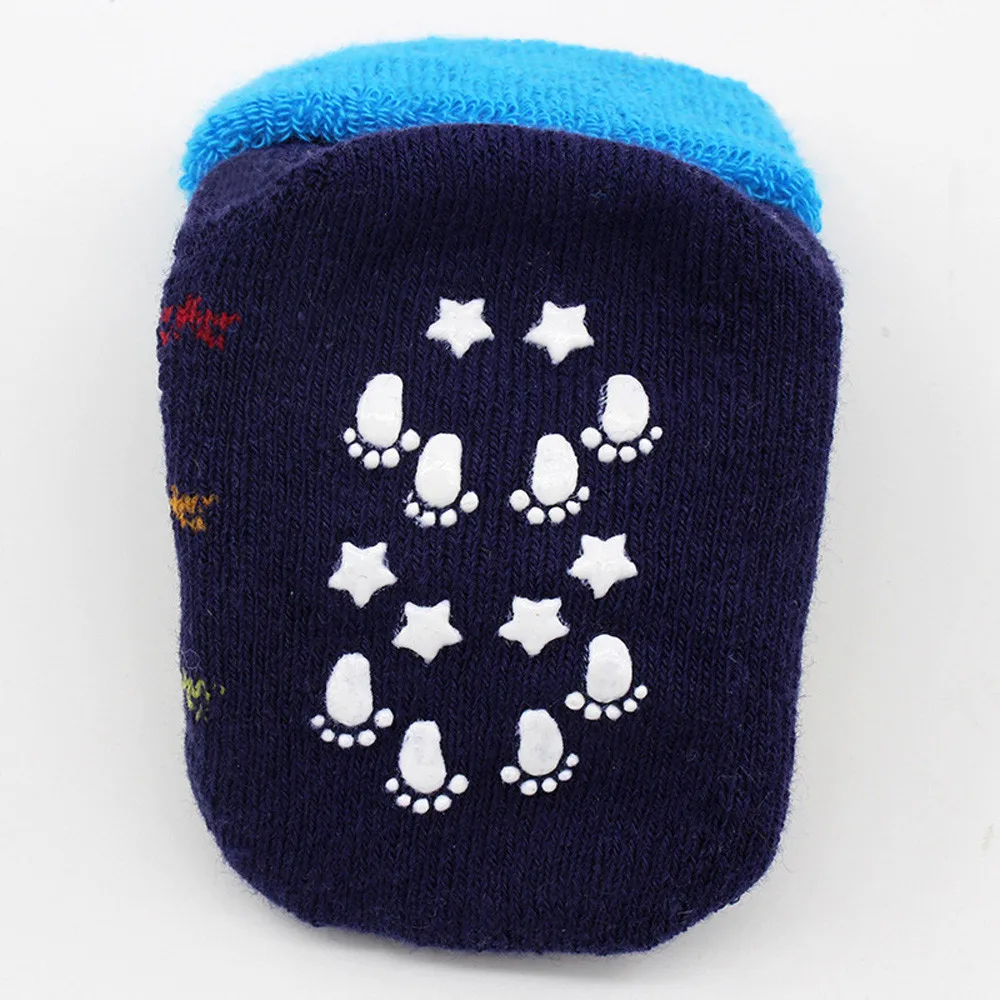 Носки для малышей; нескользящие носки с рисунком для новорожденных девочек и мальчиков; нескользящие носки-тапочки;# K13